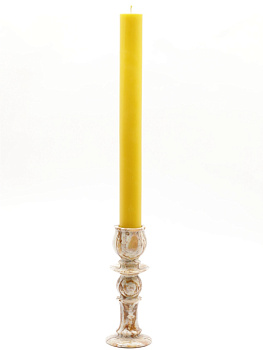 Свеча формовая столбик (35см, D35, 15ч), ЖЕЛТАЯ