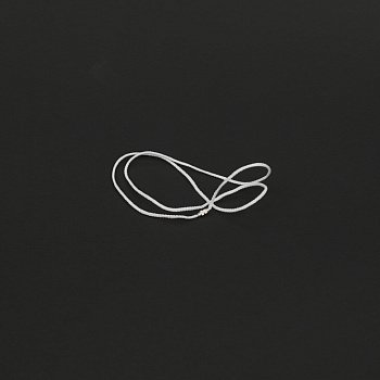 Гайтан шелк косичка, застежка винт, БЕЛЫЙ (60см)