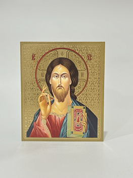 Лик полигр. 10х12, УФ-лак, Визант Спаситель