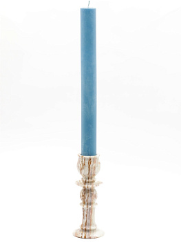 Свеча формовая столбик (35см, D35, 15ч), ГОЛУБАЯ
