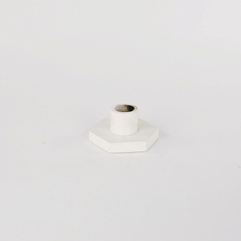 Подсвечник из искусственного камня Шестигранник, БЕЛЫЙ