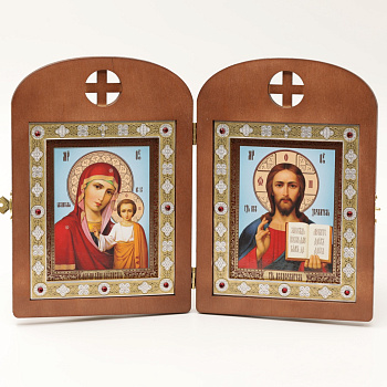 Складень (ERM) 11x13 деревянный АРКА со вставкой металл №2