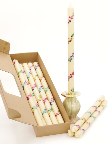 Свечи праздничные №4 (уп 10шт), БЕЛЫЕ (Радужная лоза)