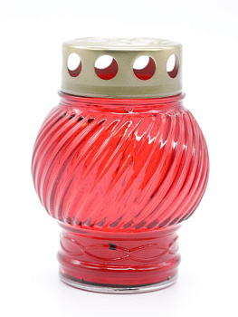 Лампада Неугасимая (стекло) D130мм, КРАСНАЯ