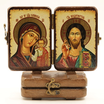 Складень (ERM) 8x12 деревянный под старину №1