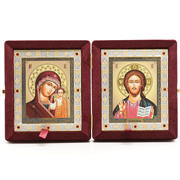 Складень (ERM) 11х13  бархат Вставка металл со стразами, БОРДО №5