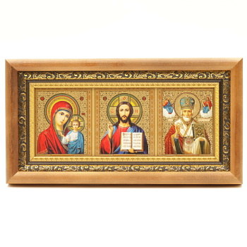 КИОТ 30х12 (ERM) ДЕРЕВО ЗОЛОТОЙ багет, Триптих (академ)