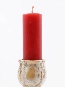 Свеча формовая пеньковая (10см, D35, 5ч), КРАСНАЯ