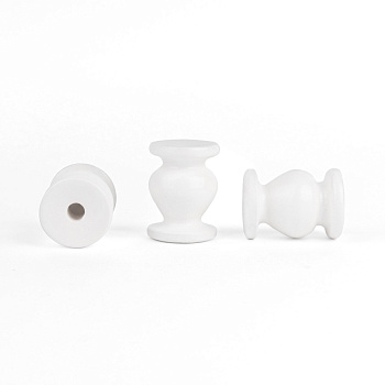 Подсвечник из искусственного камня в виде вазы 45x30мм, БЕЛЫЙ