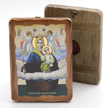 Икона 13x17 (ERM) деревянная под старину, Живоносный источник