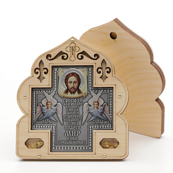 Благословение для дома (ERM) 10х11, КРЕСТ ПРЯМОЙ СЕРЕБРО