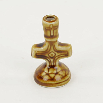 Подсвечник керамический малый, Крест