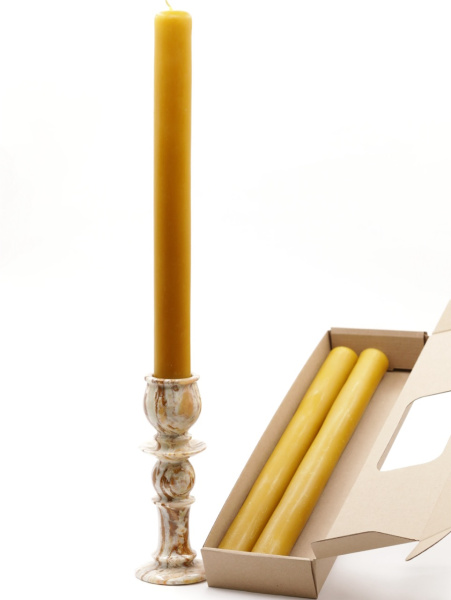 Свечи-столбики, 3шт в коробочке (35см, D35, 15ч), ВОСК