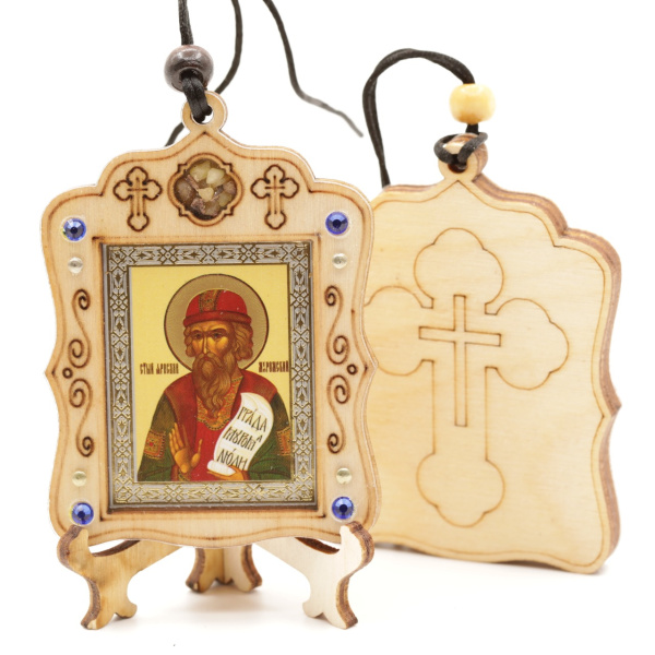 Авто икона (ERM) с подставкой 4х3,5см, Ярослав