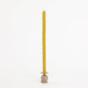 Свеча витая средняя (D18, 100% воск), 30см