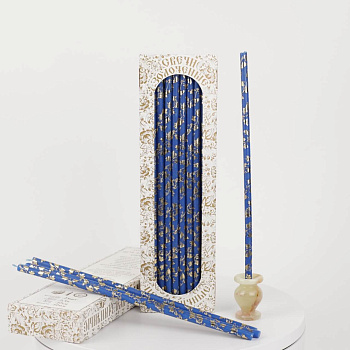 Свечи праздничные №40 (уп 40шт), СИНИЕ (Золотая лоза)