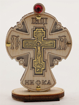 Авто КРЕСТ (ERM) на подставке, 5х3,5см, ЗОЛОТО