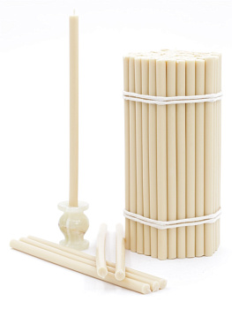 Свечи станочные БЕЛЫЕ № 25 (пачка 1кг)