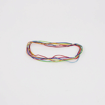 Гайтан Х/Б, застежка карабин, ЦВЕТНОЙ МИКС (45см)