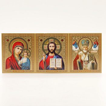 Лик полигр. 30х12, прямая рамка, ТРИПТИХ (академ)