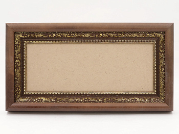 КИОТ под лик 30х12см (ERM) ТЕМНОЕ дерево, ЗОЛОТОЙ багет