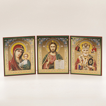 Складень (IMP) 15х18 МДФ ТРОЙНОЙ, №1 (ЗОЛОТО)