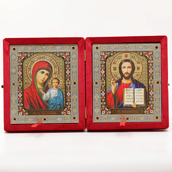 Складень (ERM) 15х18  бархат Вставка металл, КРАСНЫЙ №5