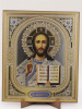Икона на оргалите 15x18 (тисн), 010 Синий тон, Спаситель (2)