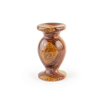 Подсвечник из оникса в виде вазы, 1,5х3"