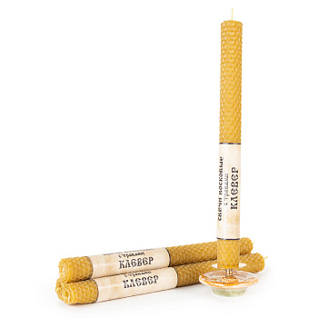 Свеча с травами катаная из вощины, Клевер