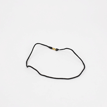 Гайтан Х/Б, застежка винт, ЧЕРНЫЙ (60см)