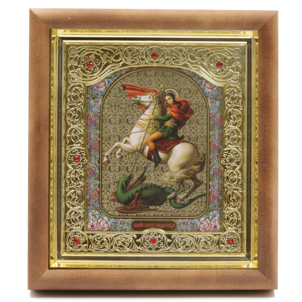 КИОТ 15x18 ДЕРЕВО (ERM), Вставка пластик, Георгий Победоносец