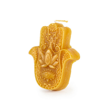 Свеча формовая Хамса (рука Фатимы), ЖЕЛТАЯ