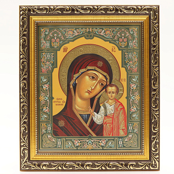 Икона 20x24 (BOG) багет ВОЛНА, Казанская №3