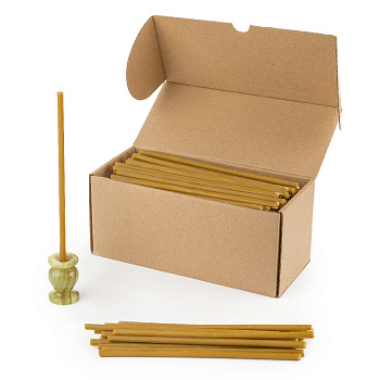 Свечи церковные восковые (50%) № 80 (пачка 1кг)