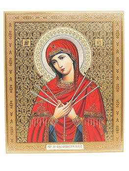 Лик полигр. 15х18, УФ-лак, прямая рамка Семистрельная