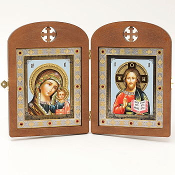 Складень (ERM) 11x13 деревянный АРКА со вставкой металл №7