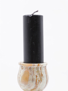 Свеча формовая пеньковая (10см, D35, 5ч), ЧЕРНАЯ