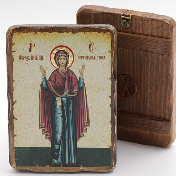 Икона 13x17 (ERM) деревянная под старину, Нерушимая Стена