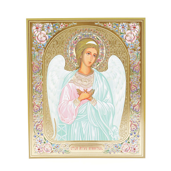Лик полигр. 15х18, 001 Ангел Хранитель (Золото, Конгрев, УФ-лак)