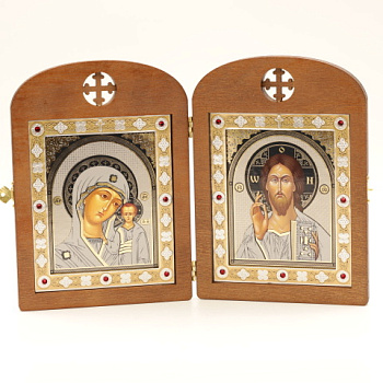 Складень (ERM) 11x13 деревянный АРКА со вставкой металл №3