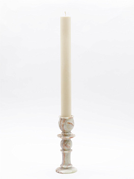 Свеча формовая столбик (35см, D35, 15ч), БЕЛАЯ