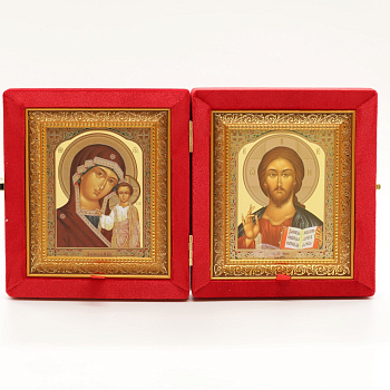 Складень (ERM) 11х13  бархат Багет, КРАСНЫЙ №28