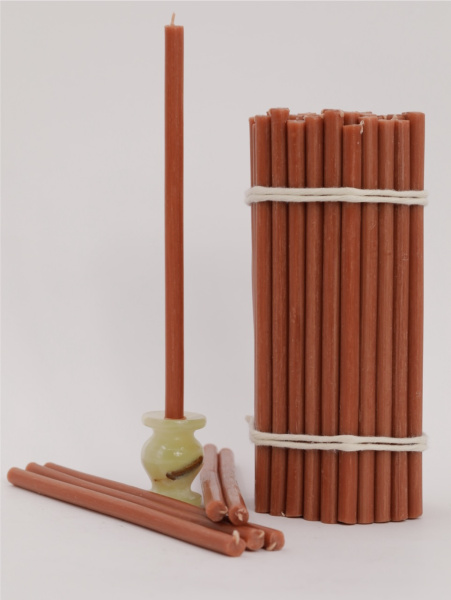 Свечи станочные КОРИЧНЕВЫЕ № 25 (пачка 1кг) (3)