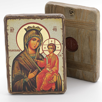 Икона 13x17 (ERM) деревянная под старину, Избавительница
