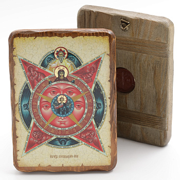 Икона 13x17 (ERM) деревянная под старину, Всевидящее Око