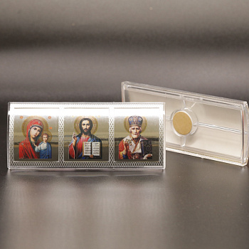 Икона Автомобильная (SOR) Стекло 12x5, Софрино, СЕРЕБРО