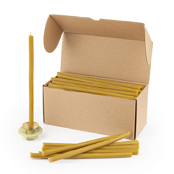 Свечи церковные восковые (50%) № 25 (пачка 1кг)